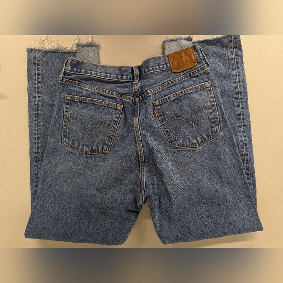 Rtr w27 (4) L30 Levi's 501 Spliced Jeans light medium wash denim pants - Picture 5 of 11